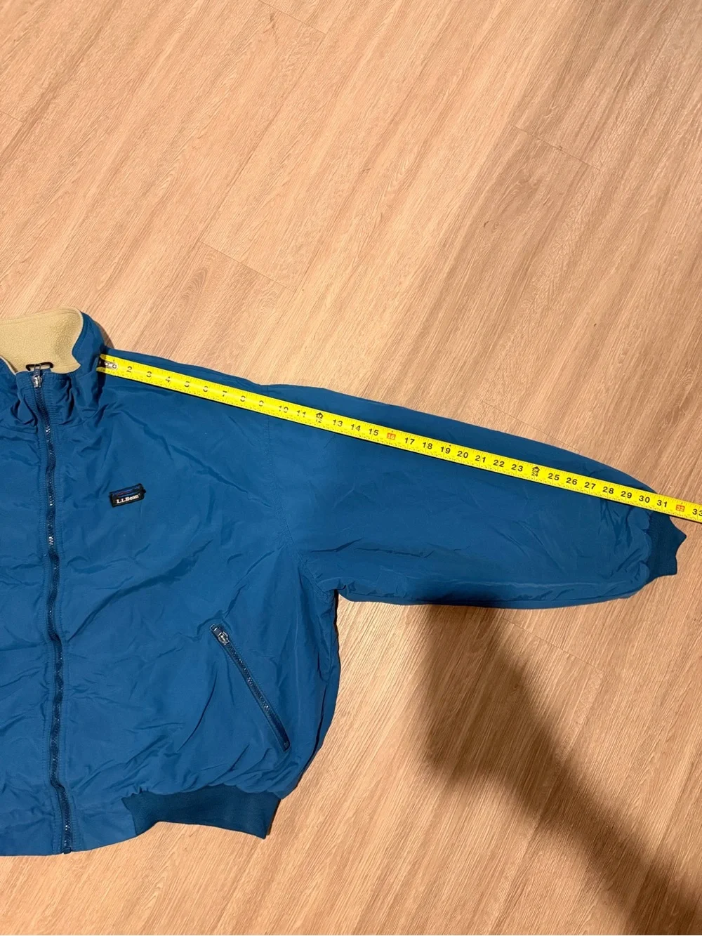 Vintage LL Bean Three Season Jacket Mens XXL Navy Lined Bomber Full Zip